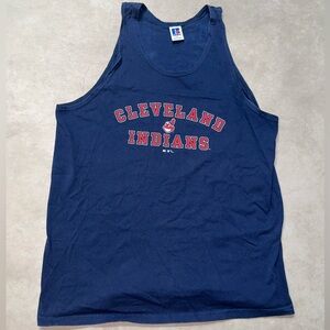 Vintage Russell Athletic Navy Cleveland Indians Tank Top